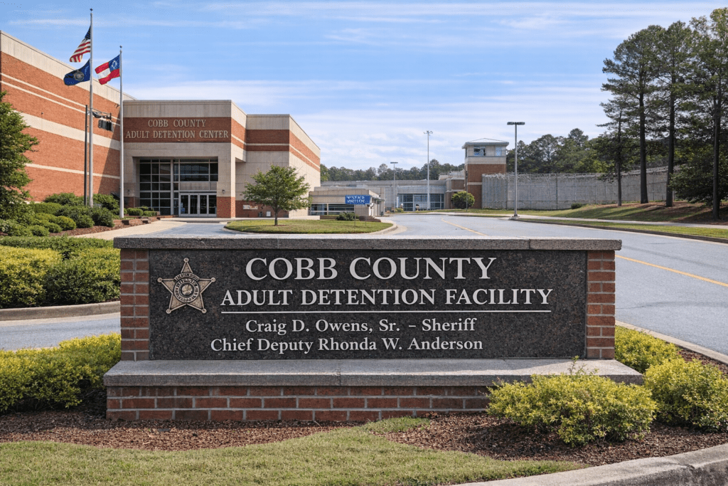 Cobb County Adult Detention Facility entrance.