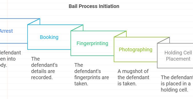 Bail process initiation flowchart with steps.